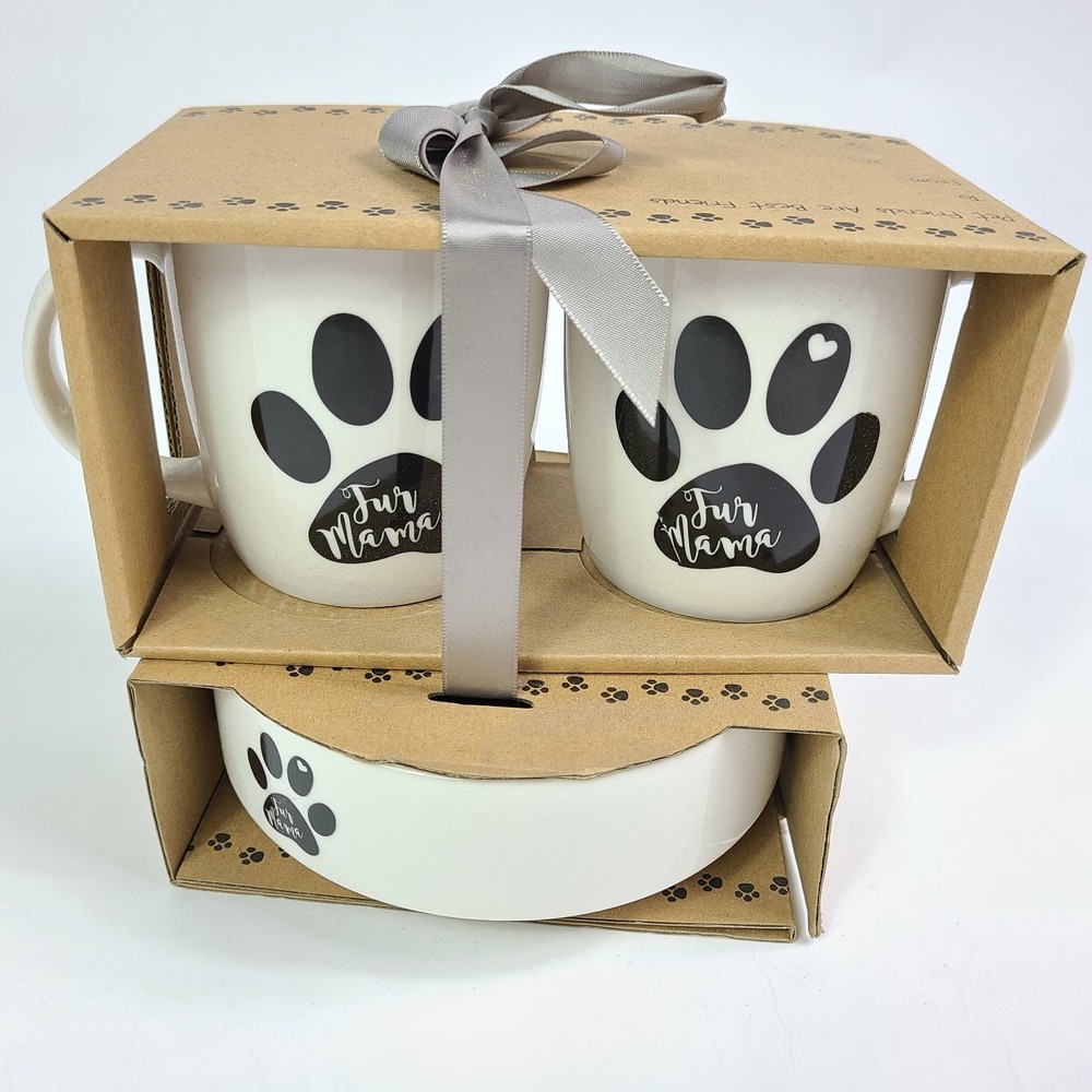 Fur Mama Mug and Dog Bowl Set - New